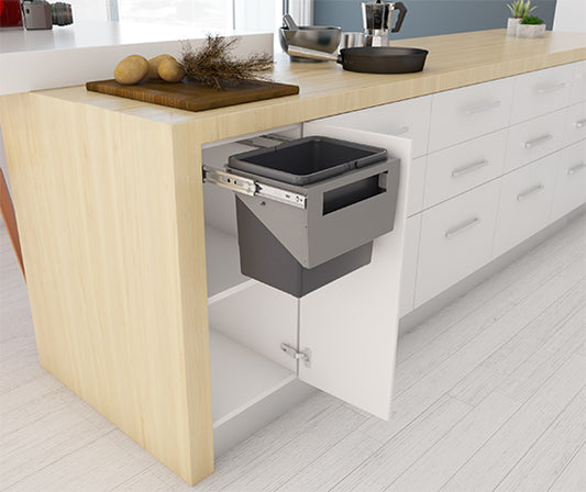 Tanova Simplex Pull Out Kitchen Bin 350mm Cabinet Soft Close and Push to Open