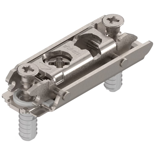 Blum CLIP Mounting Plate Horizontal with Expando Split Dowels and For Screwing on with Chipboard Screws