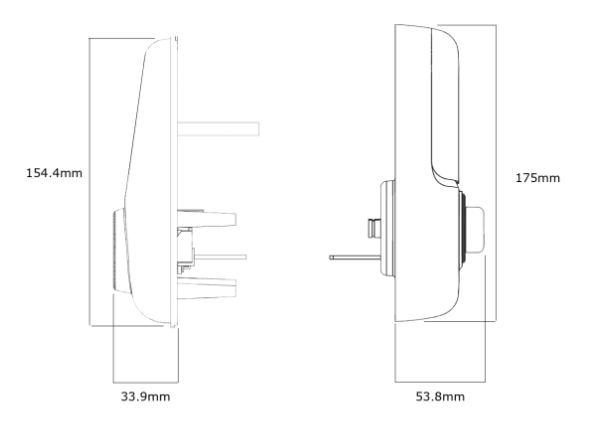 YALE ASSURE KEYED SMART-READY LOCK WITH ALEXANDER & MAYFAIR GRIPSET SATIN NICKEL & MATT BLACK