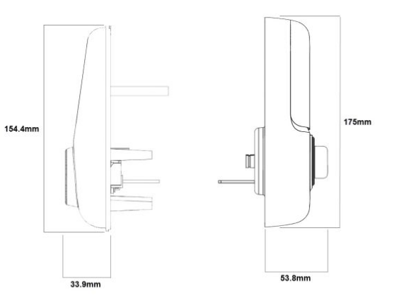 YALE ASSURE KEYED SMART-READY LOCK WITH ALEXANDER & MAYFAIR GRIPSET SATIN NICKEL & MATT BLACK