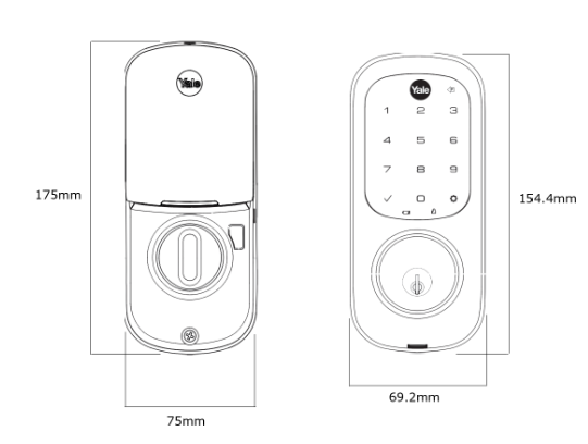 YALE ASSURE KEYED SMART-READY LOCK WITH APEX - L142 x 300MM ENTRANCE SET MATT BLACK & SATIN NICKEL