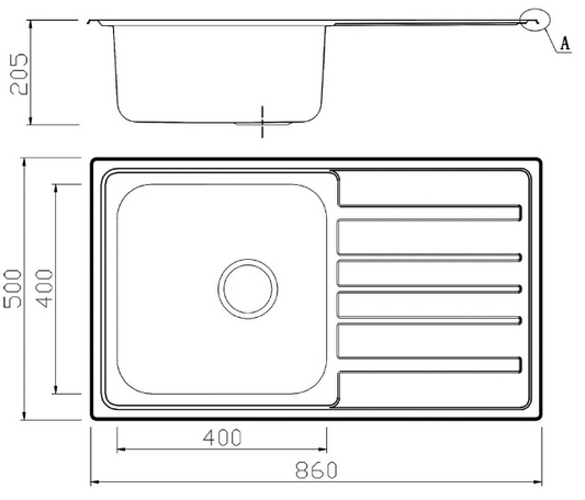 BURNS & FERALL OMEGA SINGLE BOWL WITH DRAINER & DOUBLE BOWL WITH DRAINER & 1/4 WITH DRAINER - STAINLESS STEEL
