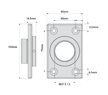 D&D Technologies DD TECH SURECLOSE CENTRE MNT RECT POST BRKT - SCREW ON