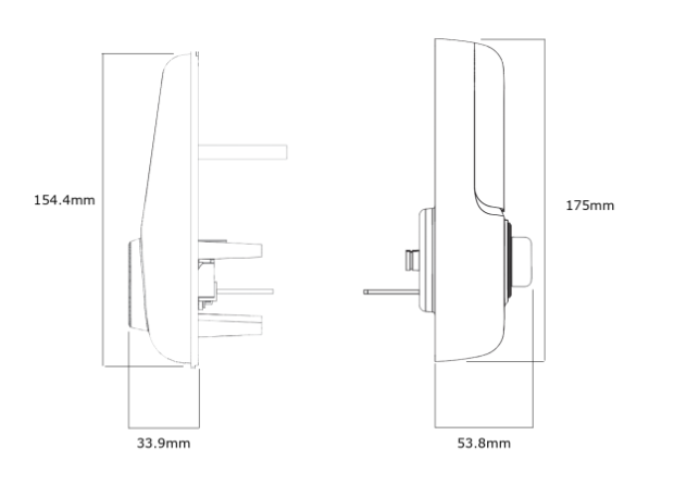 YALE ASSURE KEYED SMART-READY LOCK WITH APEX - L142 x 450MM ENTRANCE SET MATT BLACK & SATIN NICKEL