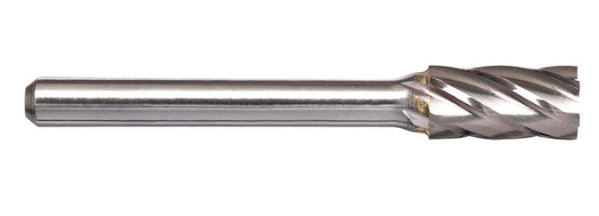 Trucut Heavy Duty Alpha 3/8" Cylindrical Carbide Burr Aluminium Cut - 1/4" Shank & 1/4" Shank 6"Long Series