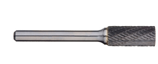 Trucut Heavy Duty Alpha 3/8" Cylindrical Carbide Burr Aluminium Cut - 1/4" Shank & 1/4" Shank 6"Long Series