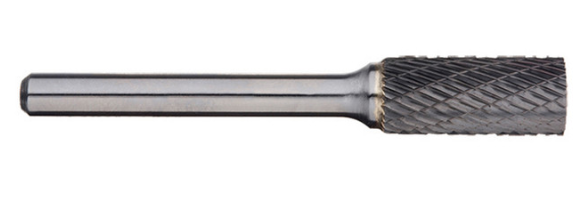 Trucut Heavy Duty Alpha 3/8" Cylindrical Carbide Burr Aluminium Cut - 1/4" Shank & 1/4" Shank 6"Long Series