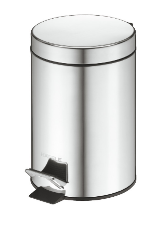 Hideaway Waste Bin For Bathroom and WC  3 Litres Square & Round Width 155mm x Depth 155mm x Height 260mm Finish Polished