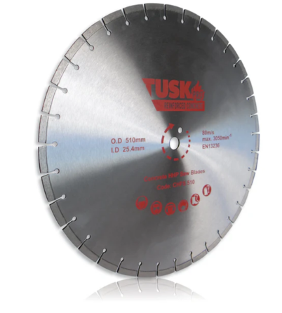 Tusk Heavy Duty Concrete HHP Saw Blades - 460mm x 3.6/2.8 x 12 x 25.4PH ,510mm ,610mm & 660mm x 4.0/3.2 x 10 x 25.4PH