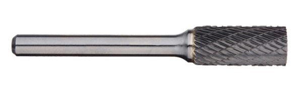 Trucut Heavy Duty Alpha 1/2" Cylindrical Carbide Burr Aluminium Cut - 1/4" Shank & 1/4" Shank 6" Long Series