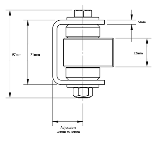 D&D Technologies DD TECH SHUTIT BADASS PLATED ORIGINAL ,ALUMINUM & HEAVY DUTY HINGE