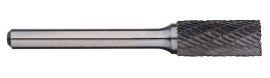 Trucut Heavy Duty Alpha 3/4" ( 1/4" Shank) & 19mm(6mm Shank) Cylindrical Carbide Burr with End Cut