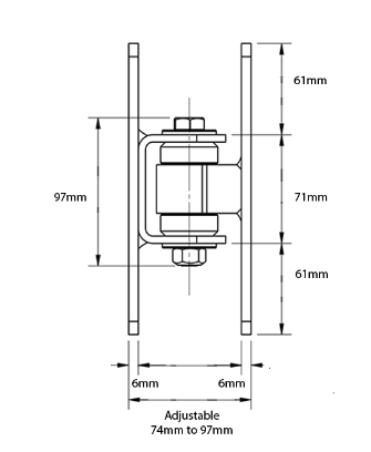 D&D Technologies DD TECH SHUTIT BADASS STEEL TO STEEL ,FACE MOUNT & ALUMINIUM HALF BOLT-ON HINGE