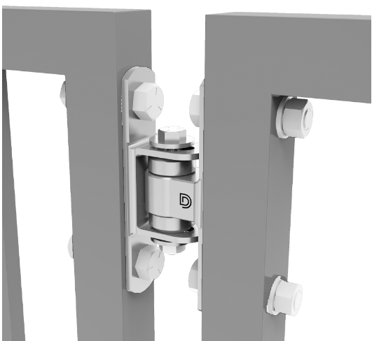 D&D Technologies DD TECH SHUTIT BADASS STEEL TO STEEL ,FACE MOUNT & ALUMINIUM HALF BOLT-ON HINGE