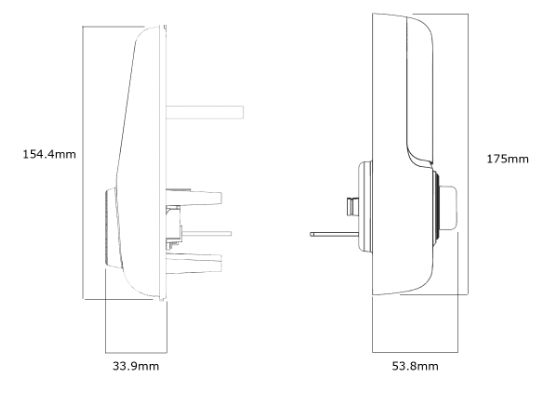 YALE ASSURE KEYED SMART-READY LOCK WITH APEX 143 x 600 ENTRANCE SET MATT BLACK & SATIN NICKEL