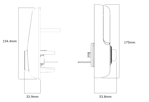 YALE ASSURE KEYED SMART-READY LOCK WITH APEX 143 x 1000 ENTRANCE SET MATT BLACK & SATIN NICKEL