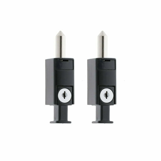 MILES NELSON ENTRANCE DOOR SECURITY MINI PATIO BOLT 1 PK & 2 PK - BLACK,WHITE AND & SATIN CHROME (Copy)
