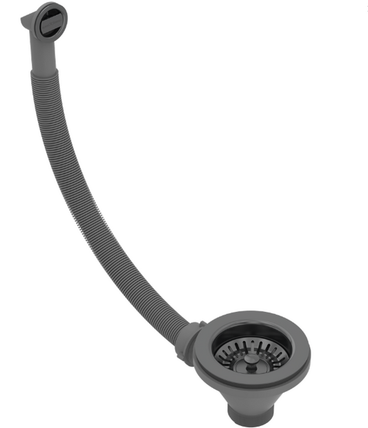 BURNS & FERALL  PVD WASTE KIT-ROUND OVERFLOW - BLACK PEARL AND EUREKA GOLD