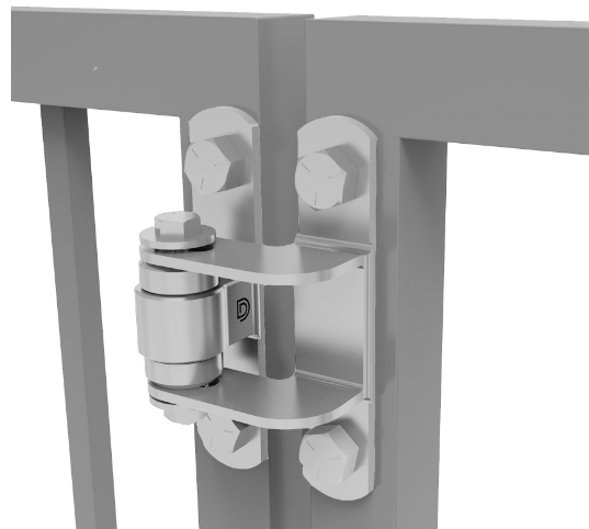 D&D Technologies DD TECH SHUTIT BADASS STEEL TO STEEL ,FACE MOUNT & ALUMINIUM HALF BOLT-ON HINGE