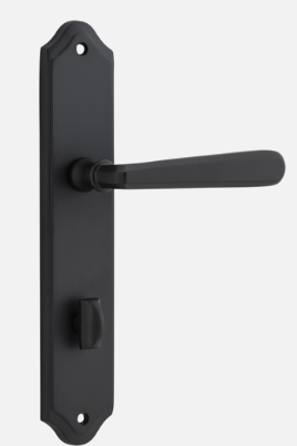 Iver Copenhagen Door Lever 12874 Shouldered Backplate Matt Black - Passage ,Privacy & Entrance