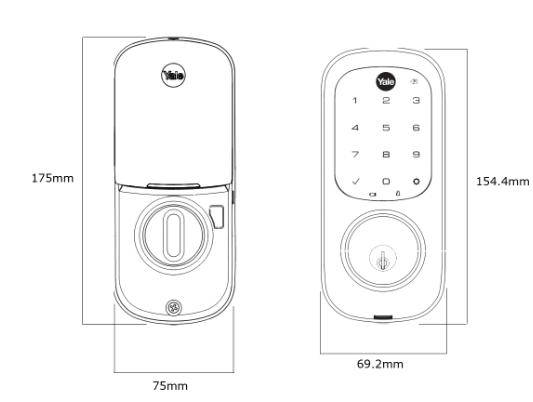 YALE ASSURE KEYED SMART-READY LOCK WITH APEX 143 x 450 ENTRANCE SET MATT BLACK & SATIN NICKEL