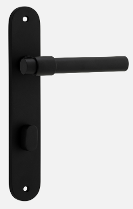 Iver Helsinki Door Lever 12900 Oval Backplate Matt Black - Passage ,Privacy & Entrance