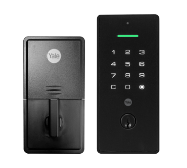 YALE LIBI KEYED DIGITAL DEADBOLT MATT BLACK & SATIN NICKEL