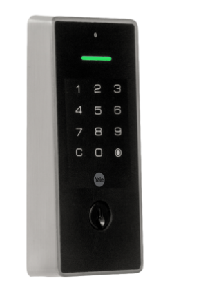 YALE LIBI KEYED DIGITAL DEADBOLT MATT BLACK & SATIN NICKEL