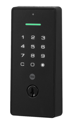 YALE LIBI KEYED DIGITAL DEADBOLT MATT BLACK & SATIN NICKEL