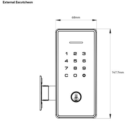 YALE LIBI KEYED DIGITAL DEADBOLT MATT BLACK & SATIN NICKEL