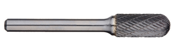 Trucut Heavy Duty Alpha 12.7mm Cylindrical Ball Nose Carbide Burr Aluminium Cut & Metric - 6mm Shank & 6" Long Series
