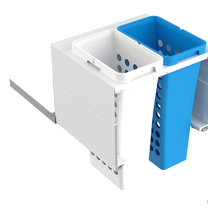 Tanova NZ Designer Soft Close Laundry - 800mm,600mm & 450mm Cabinet - 2 x 65Litre ,2 x 36Litre β White ,Blue & White