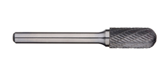 Trucut Heavy Duty Alpha 3/4" (1/4" Shank) & 19mm (6mm Shank )Cylindrical Ball Nose Carbide Burr Aluminium Cut