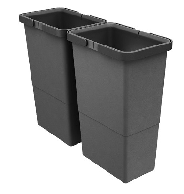 Tanova NZ Simplex Pull Out Soft Close Kitchen Bin - Width 200mm ,300mm ,350mm and 400mm ,Behind Door Handle type Cabinet - 1 x 50Litre ,2 x 8Litre , 2 x 10Litre ,2 x 12Litre ,2 x 15Litre ,2 x 18Litre ,1 x 24Litre & 3 x 8Litre