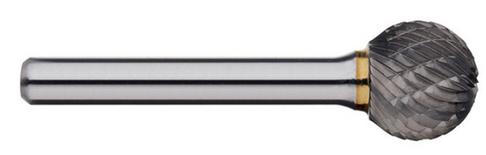 Trucut Heavy Duty Alpha 5/8" ,3/4" & 1" Ball Carbide Burr Aluminium Cut 1/4" Shank