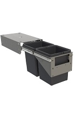 Tanova NZ Simplex Push Open Kitchen Bin - 300mm Cabinet Drawer Front - 1 x 10L 1 x 6Litre ,1 x 12L 1 x 8Litre  ,2 x 10Litre ,2 x 12Litre