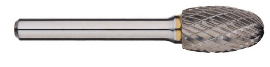 Trucut Heavy Duty Alpha 5/8" & 3/4" Oval Carbide Burr Aluminium Cut - 1/4" Shank