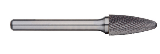 Trucut Heavy Duty Alpha 3/4" Tree Radius Nose Carbide Burr - 1/4" Shank - 1-1/4" Flute & 1-1/2" Flute