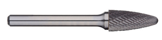 Trucut Heavy Duty Alpha 5/8" (1/4" Shank) & 16mm (6mm Shank)Tree Radius Nose Carbide Burr Aluminium Cut & Metric