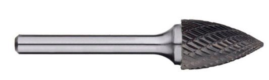 Trucut Heavy Duty Alpha 5/8" & 3/4" Tree Pointed Nose Carbide Burr - 1/4" Shank
