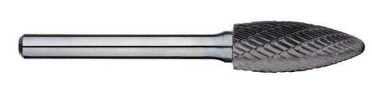 Trucut Heavy Duty Alpha 1/2" (1/4" Shank) & 12.7mm(6mm Shank) Flame Carbide Burr -Metric