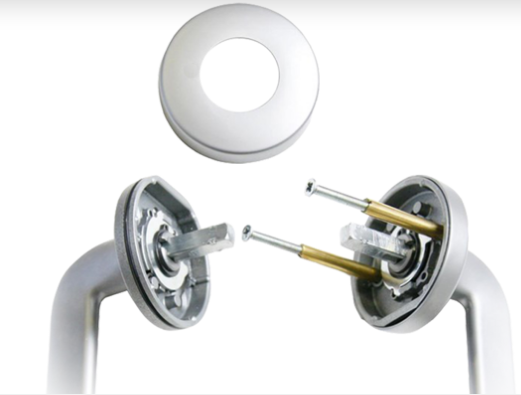 ASSA ABLOY VELOCITY 63MM ROSE ROSE L1 SUMMIT PASSAGE ,PRIVACY & DUMMY HALF SET SATIN CHROME