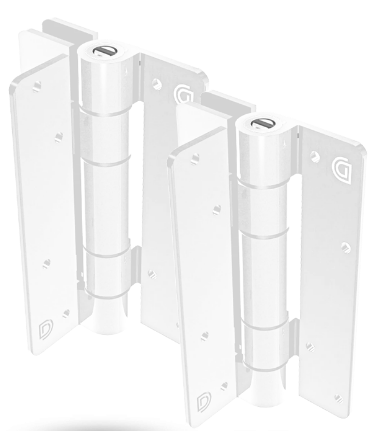 D&D Technologies DD TECH KWIKFIT S3 ALU SELF-CLOSING ADJUST WALL/POST MOUNT BLACK & WHITE