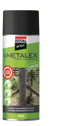 Soudal Metalex Timber Preservative Aerosol 400ml Clear & Green Priced Per Unit Minimum Order Quantity 6 Units
