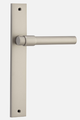 Iver Helsinki Door Lever 14896 Rectangular Backplate Satin Nickel - Passage ,Privacy & Entrance
