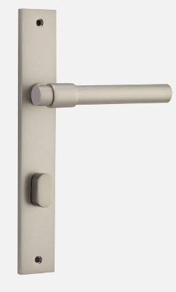 Iver Helsinki Door Lever 14896 Rectangular Backplate Satin Nickel - Passage ,Privacy & Entrance