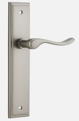 Iver Stirling Door Lever 14926 Stepped Backplate Satin Nickel - Passage ,Privacy & Entrance