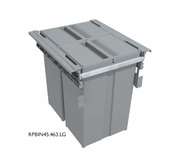 Sige Italian Concept 560 Series Cabinet Width 450mm ,Height 298mm and 463mm ,Capacity ( 17+17 litres and 29 + 29 litres ) Bins+16mm Adaptors Finish Light Grey & Orion Grey