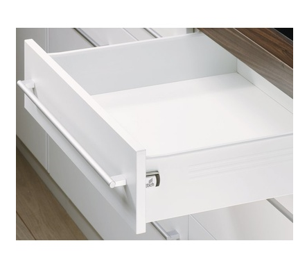 Hettich Germany MultiTech Drawer Set, System, Height 118mm- White With 2 Front Connectors / Nominal Length 250mm ,350mm ,400mm ,450mm ,500mm & 550mm