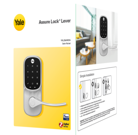 YALE ASSURE SL DIGITAL LEVER LOCK SATIN NICKEL